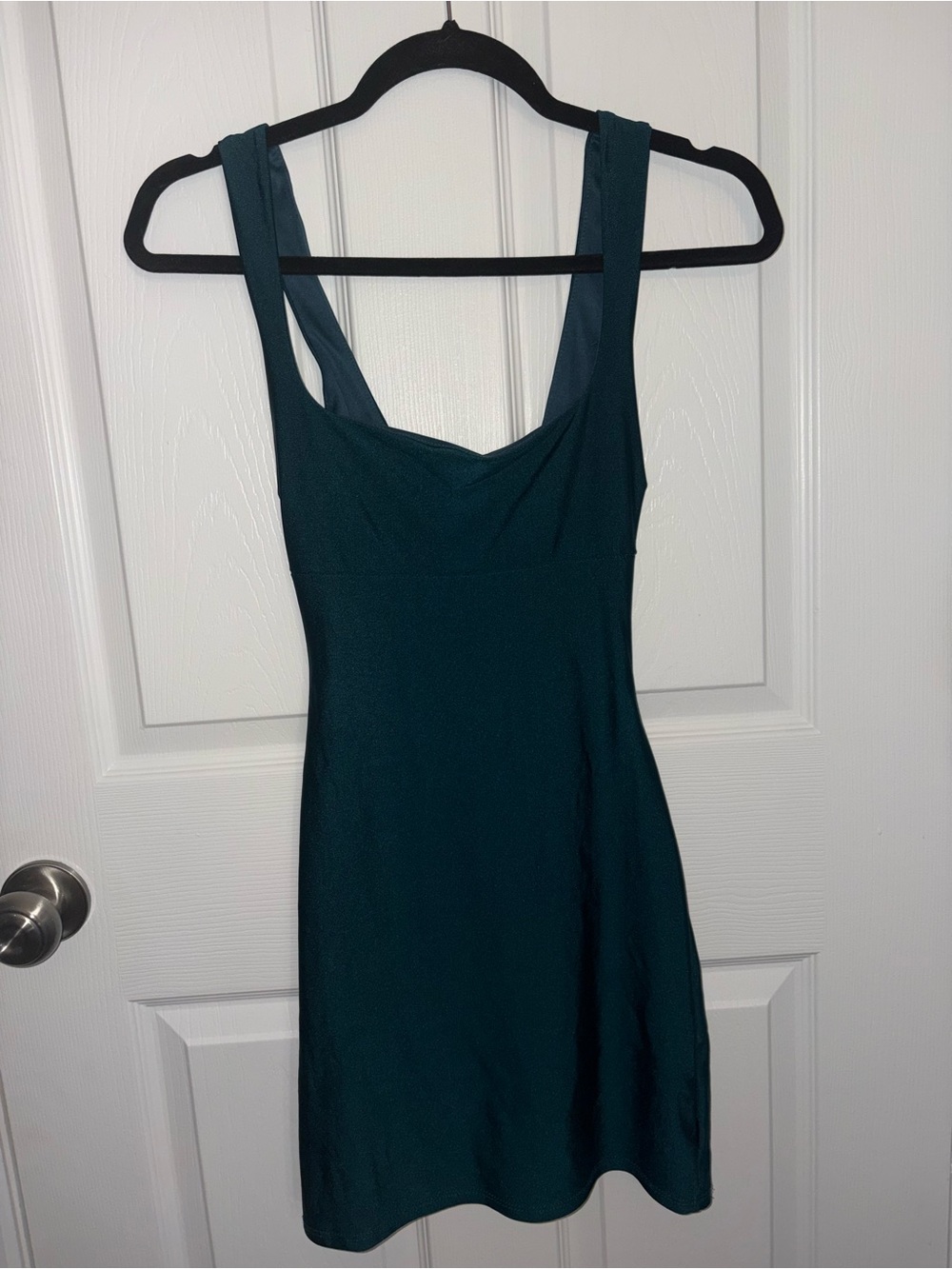 Windsor Teal Mini Dress with Wide Straps